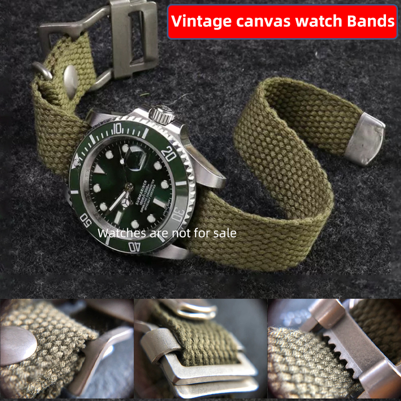 20mm 22mm 19mm 21mm High quali - đánh giá và giá Canvas Strap Watch