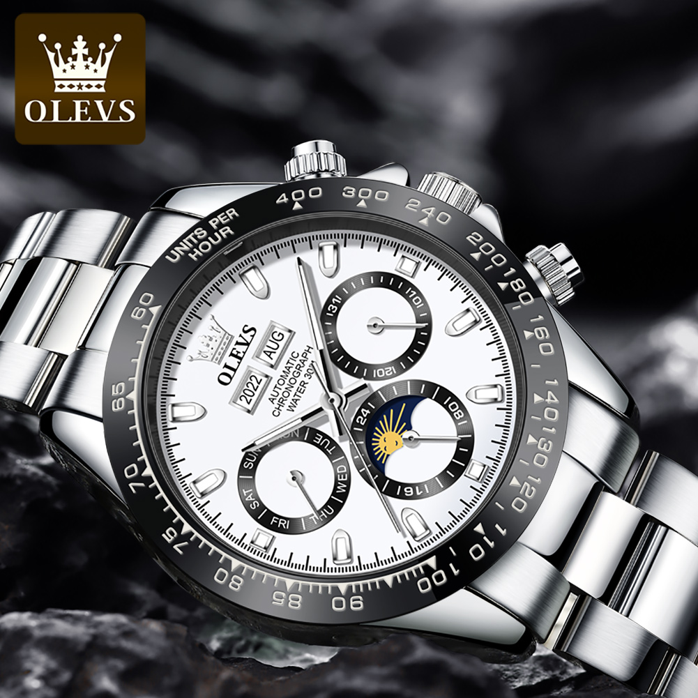 OLEVS Cao Cấp Đồng Hồ Nam Chro - đánh giá và giá Cartier Watch Tank