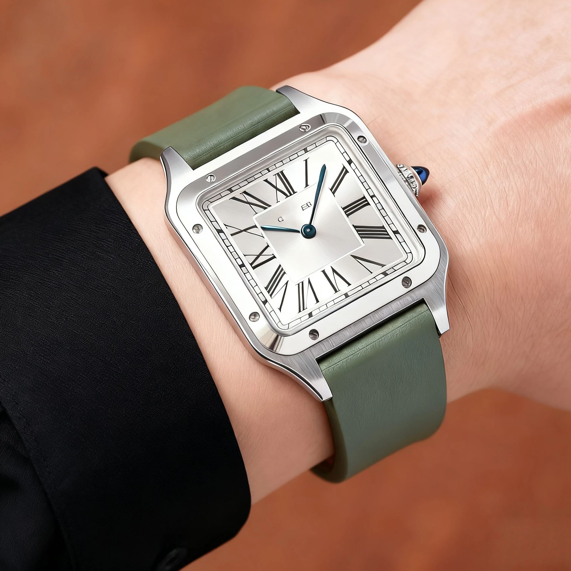 15.5mm 17.5mm Fit for Cartier  - đánh giá và giá Cartier Watch Santos