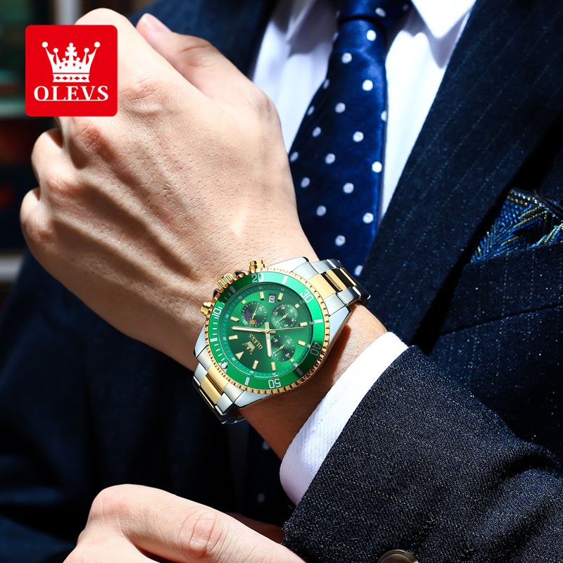 OLEVS 2870 Men's Watches Moon  - đánh giá và giá Rolex Watch Datejust