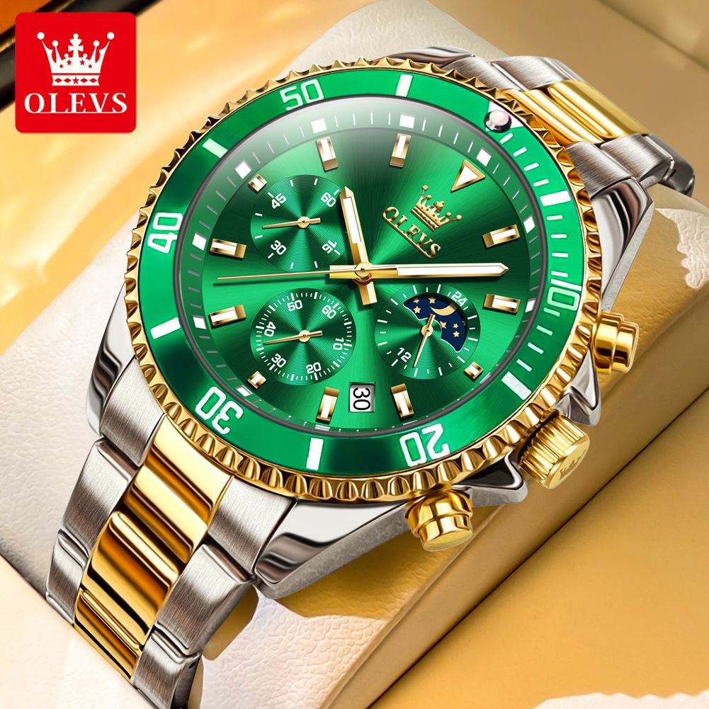 OLEVS 2870 Men's Watches Moon  - đánh giá và giá Rolex Watch Datejust